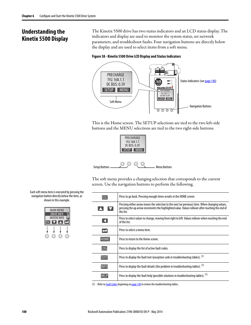 Understanding the kinetix 5500 display | Rockwell Automation 2198-Hxxx Kinetix 5500 Servo Drives User Manual User Manual | Page 100 / 244