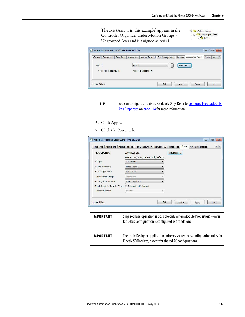 Rockwell Automation 2198-Hxxx Kinetix 5500 Servo Drives User Manual User Manual | Page 117 / 244