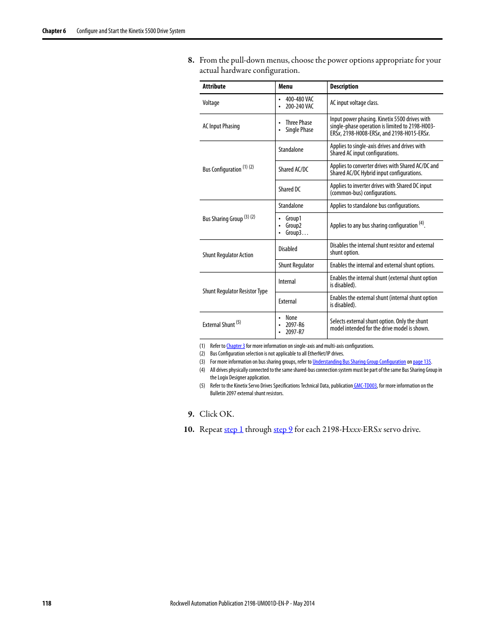 Rockwell Automation 2198-Hxxx Kinetix 5500 Servo Drives User Manual User Manual | Page 118 / 244