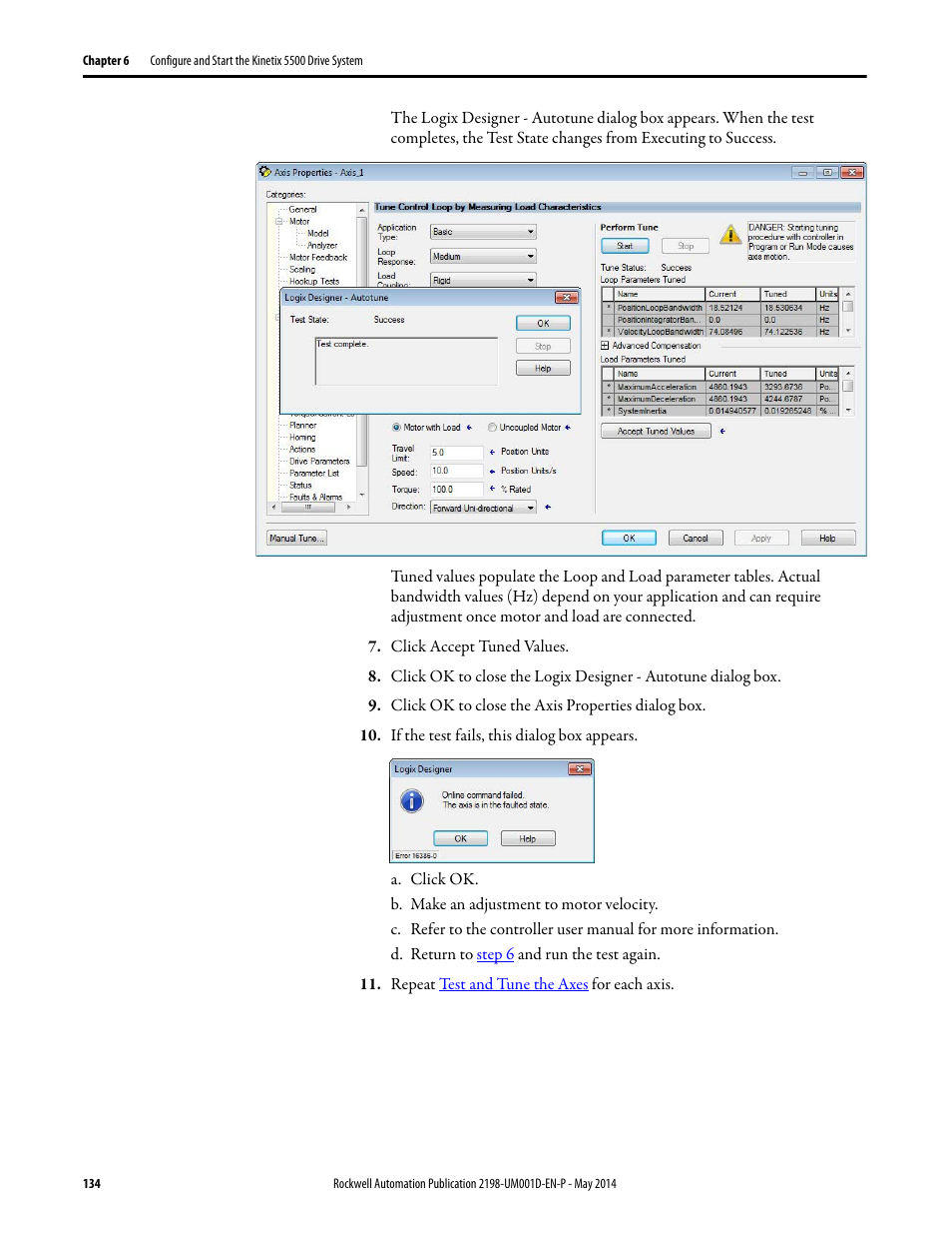 Rockwell Automation 2198-Hxxx Kinetix 5500 Servo Drives User Manual User Manual | Page 134 / 244