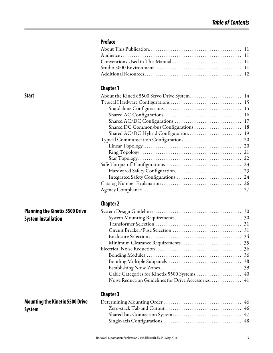 Rockwell Automation 2198-Hxxx Kinetix 5500 Servo Drives User Manual User Manual | Page 5 / 244