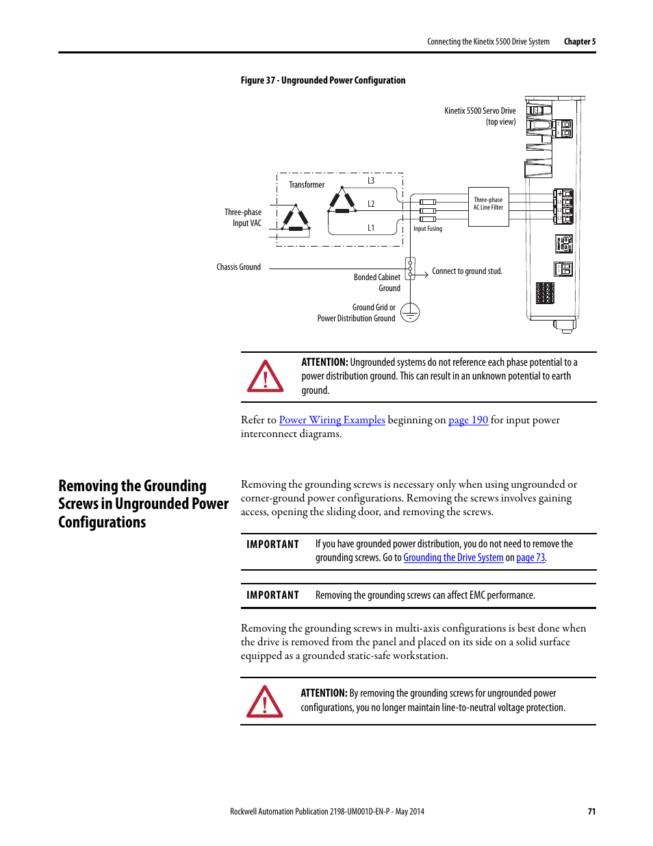Refer to, Figure 37, For m | Rockwell Automation 2198-Hxxx Kinetix 5500 Servo Drives User Manual User Manual | Page 71 / 244