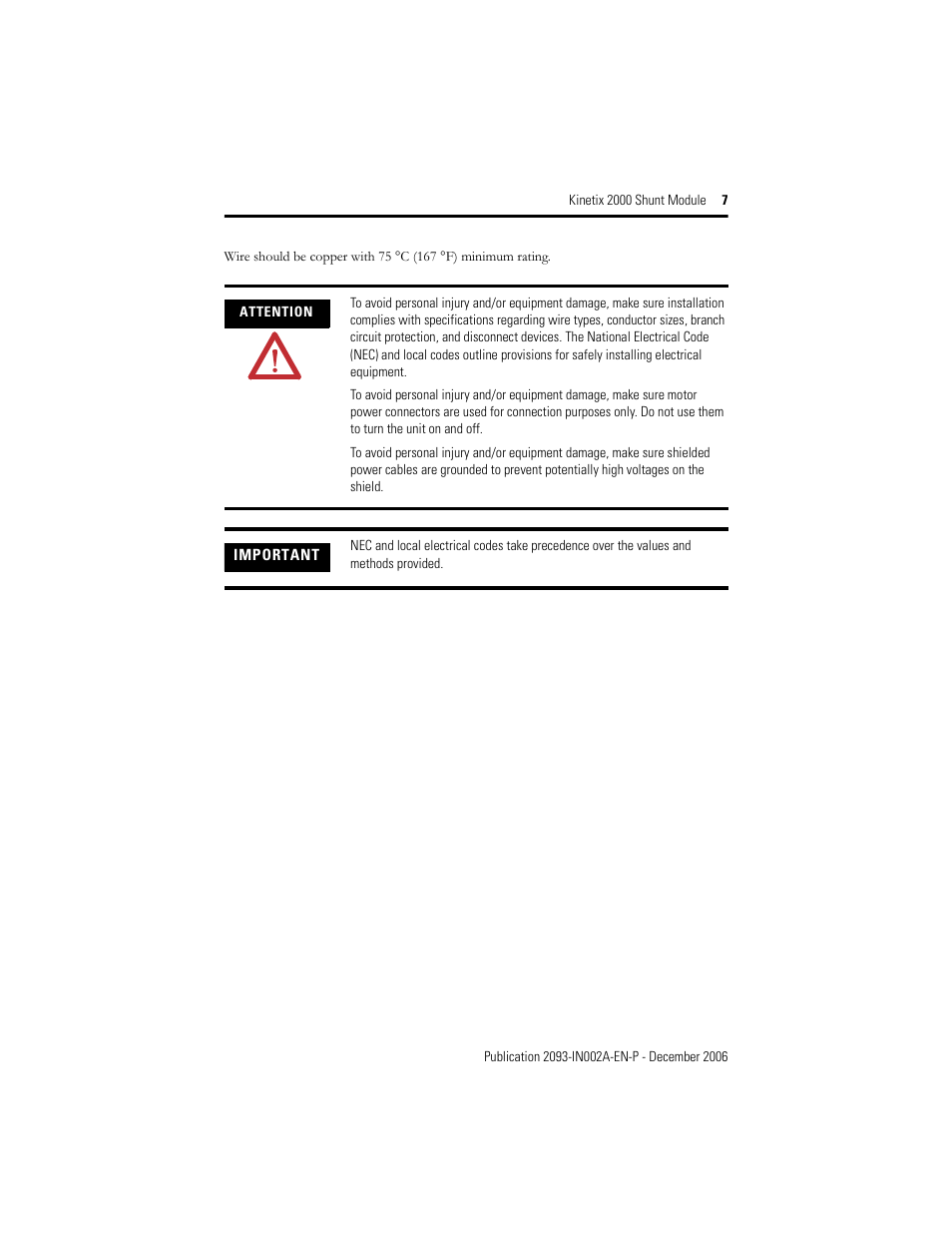 Rockwell Automation 2093-ASP06 Kinetix 2000 Shunt Module Installation Instructions User Manual | Page 7 / 8