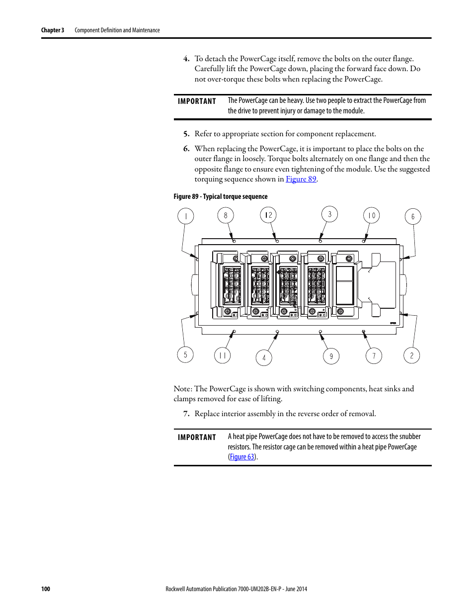 Rockwell Automation 7000 PowerFlex Medium Voltage AC Drive (B Frame) - ForGe Control User Manual | Page 100 / 216