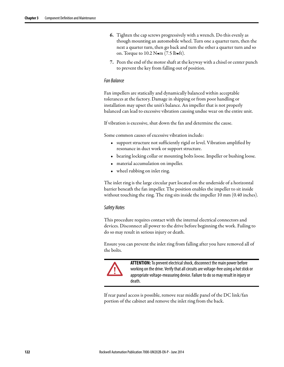 Rockwell Automation 7000 PowerFlex Medium Voltage AC Drive (B Frame) - ForGe Control User Manual | Page 122 / 216