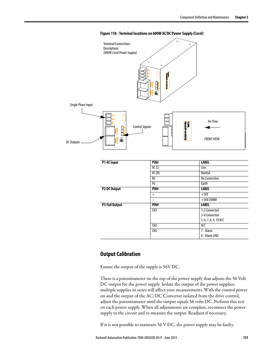 Output calibration | Rockwell Automation 7000 PowerFlex Medium Voltage AC Drive (B Frame) - ForGe Control User Manual | Page 131 / 216