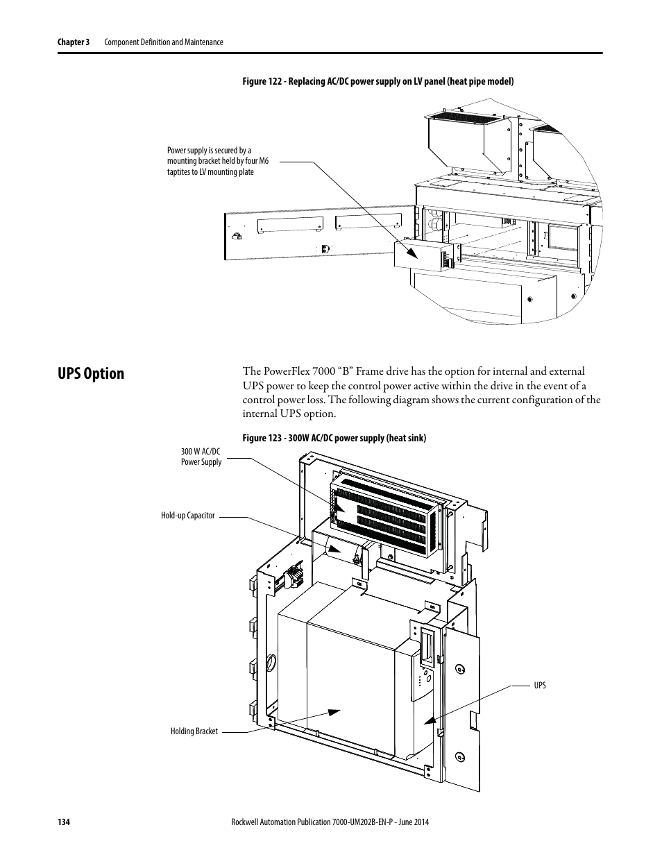 Ups option | Rockwell Automation 7000 PowerFlex Medium Voltage AC Drive (B Frame) - ForGe Control User Manual | Page 134 / 216