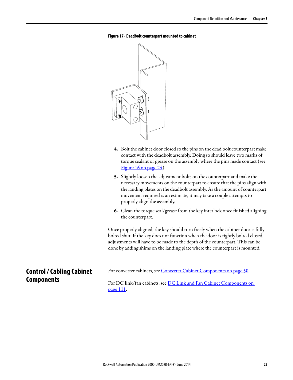 Control / cabling cabinet components | Rockwell Automation 7000 PowerFlex Medium Voltage AC Drive (B Frame) - ForGe Control User Manual | Page 25 / 216