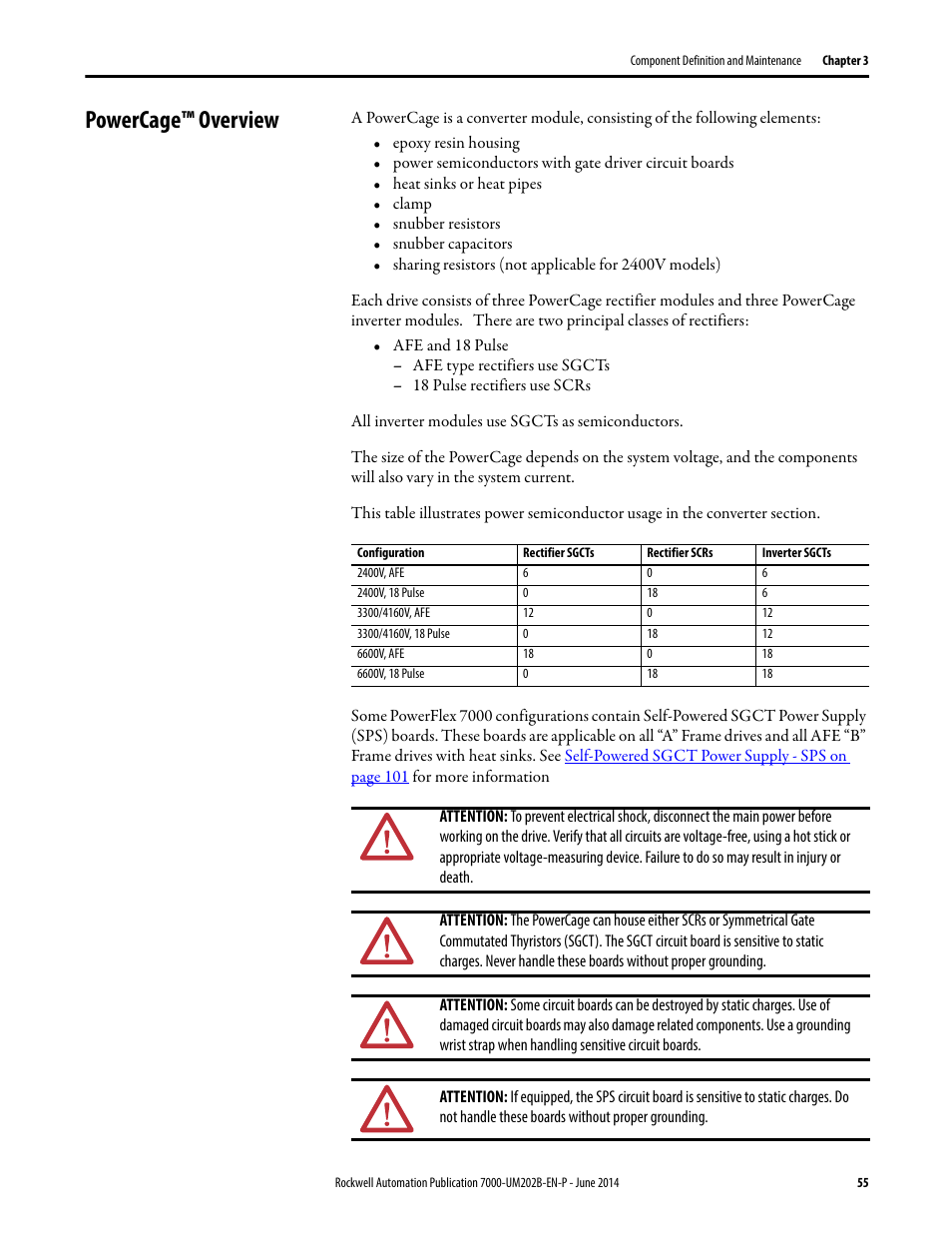 Powercage™ overview | Rockwell Automation 7000 PowerFlex Medium Voltage AC Drive (B Frame) - ForGe Control User Manual | Page 55 / 216