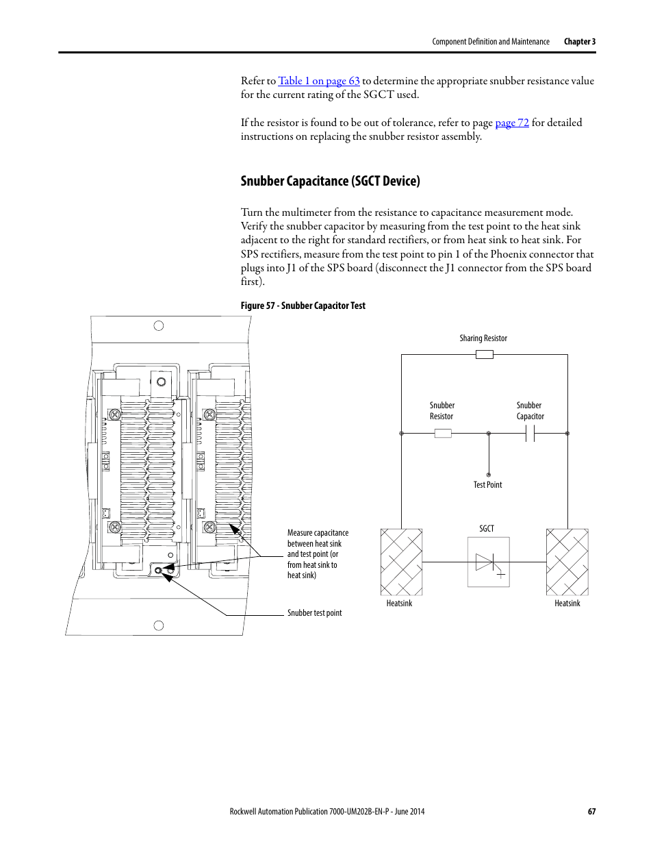 Snubber capacitance (sgct device) | Rockwell Automation 7000 PowerFlex Medium Voltage AC Drive (B Frame) - ForGe Control User Manual | Page 67 / 216