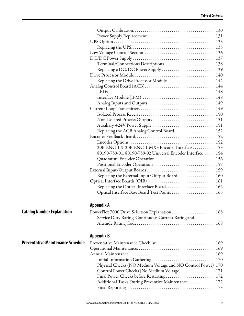 Rockwell Automation 7000 PowerFlex Medium Voltage AC Drive (B Frame) - ForGe Control User Manual | Page 7 / 216