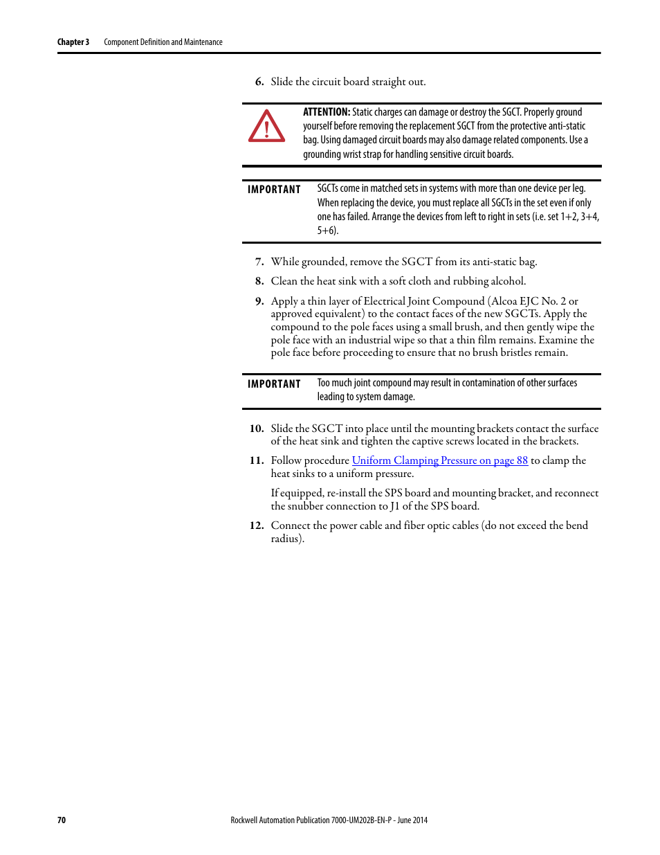 Rockwell Automation 7000 PowerFlex Medium Voltage AC Drive (B Frame) - ForGe Control User Manual | Page 70 / 216
