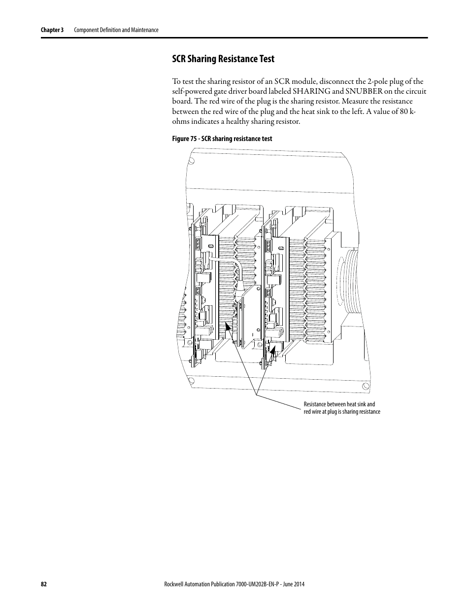 Scr sharing resistance test | Rockwell Automation 7000 PowerFlex Medium Voltage AC Drive (B Frame) - ForGe Control User Manual | Page 82 / 216