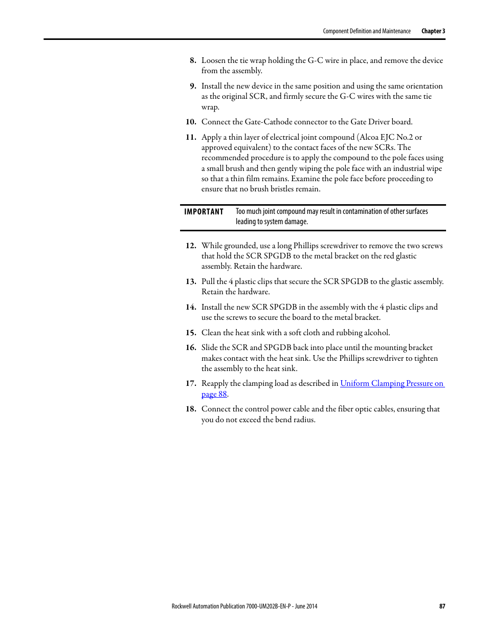 Rockwell Automation 7000 PowerFlex Medium Voltage AC Drive (B Frame) - ForGe Control User Manual | Page 87 / 216