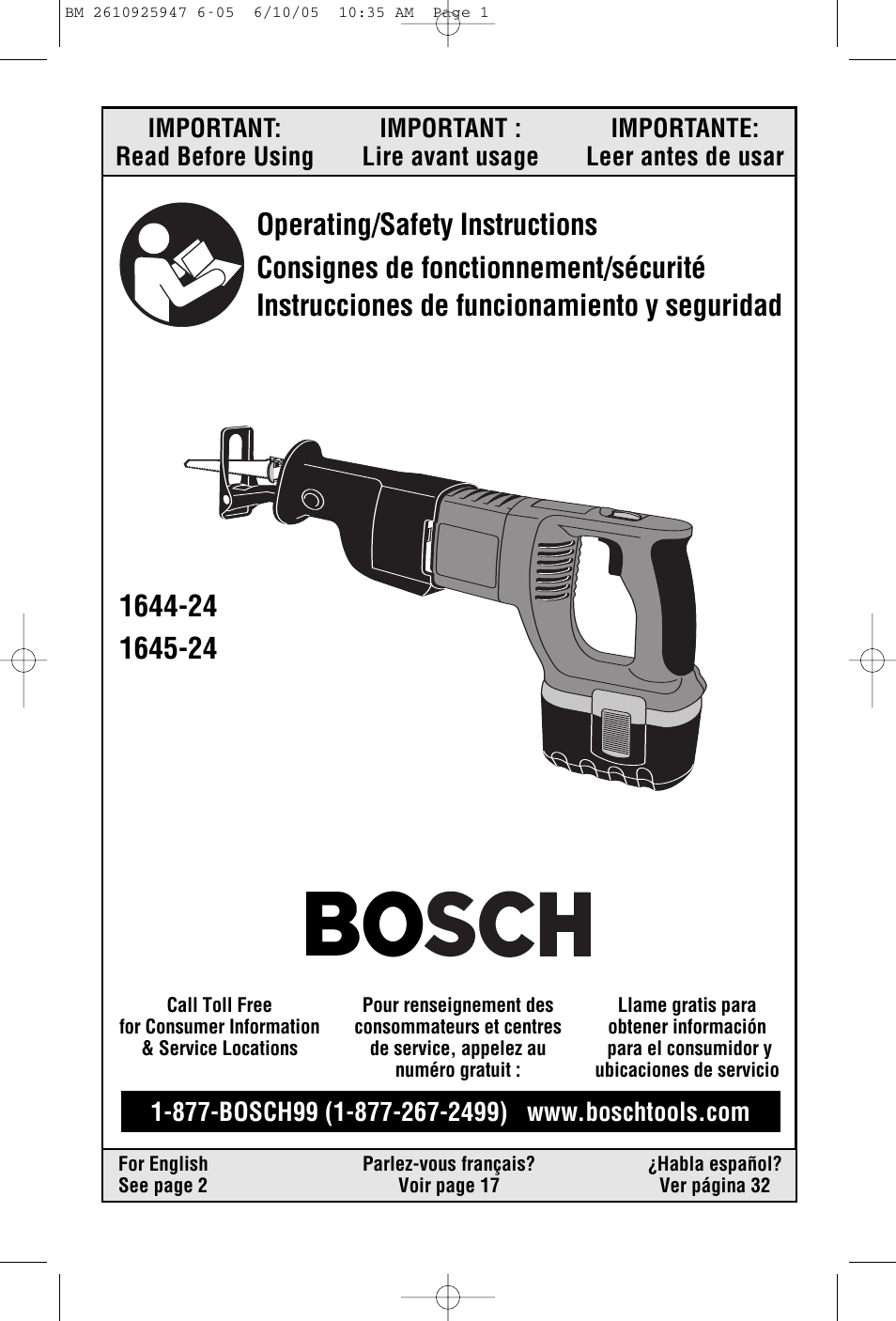 Bosch 1645-24 User Manual | 48 pages