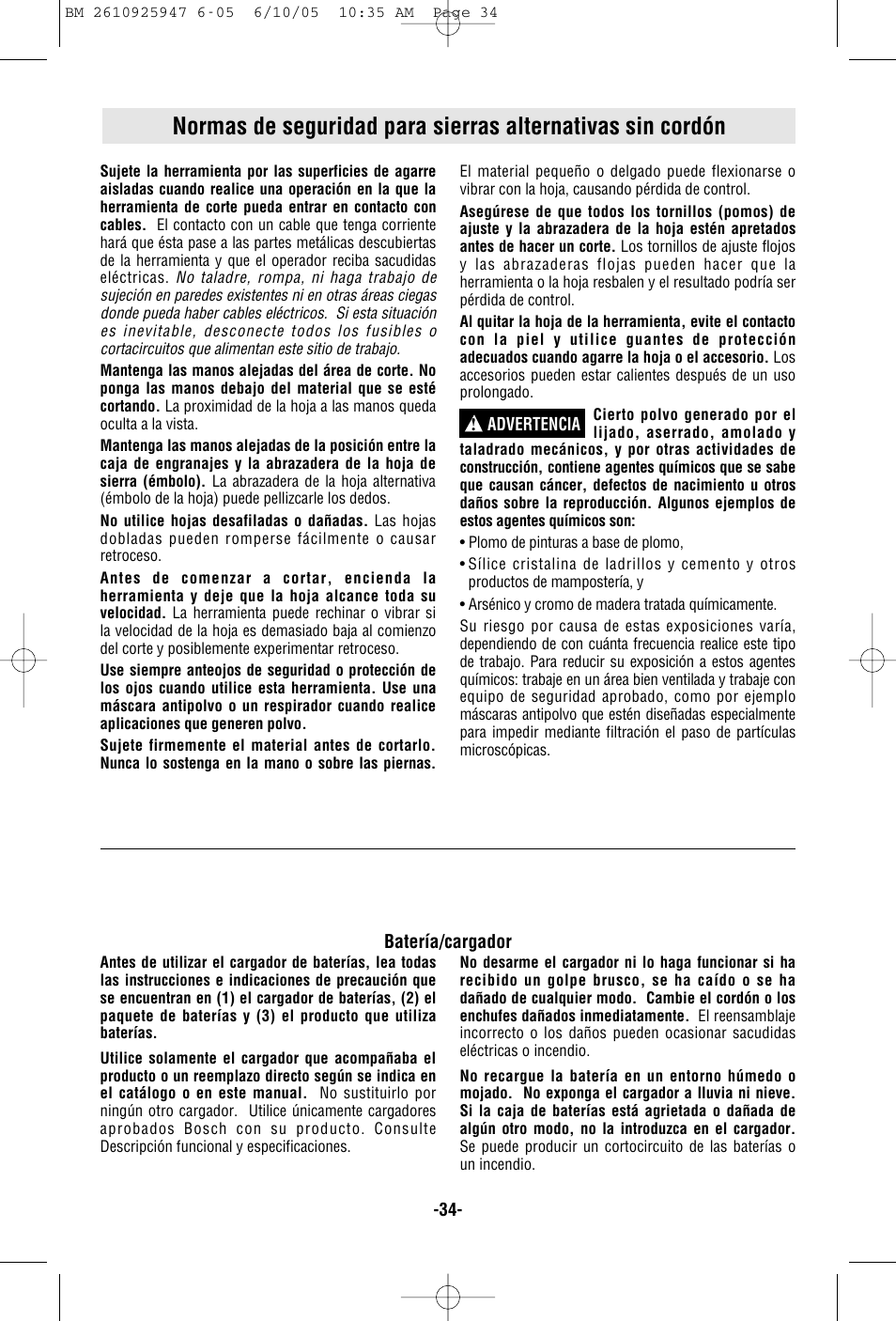 Bosch 1645-24 User Manual | Page 34 / 48