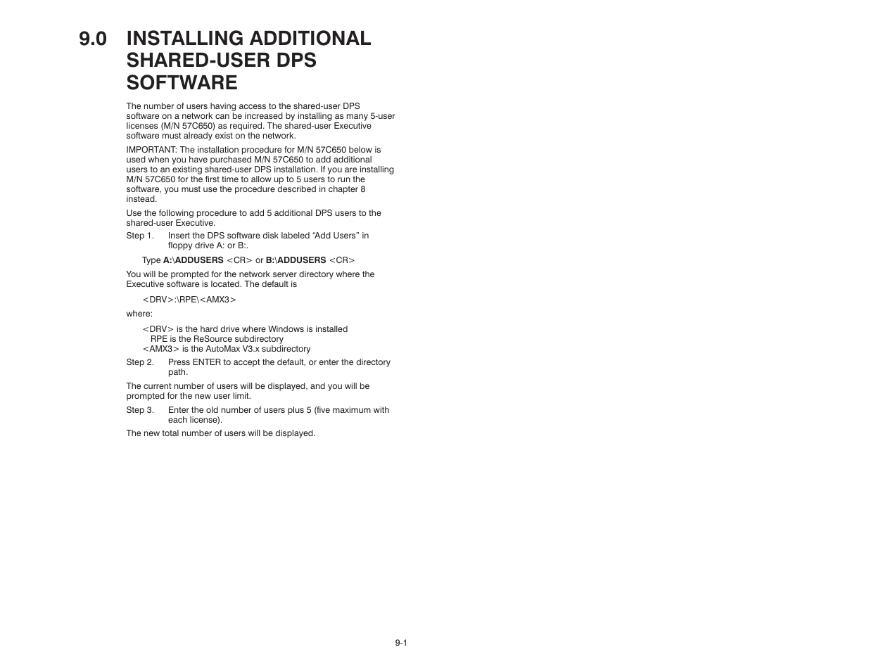 0 - installing additional shared-user dps software, 0 installing additional sharedćuser dps software | Rockwell Automation 57C600 AutoMax Programming Exec V3.8 (+ Regulators) Install User Manual | Page 25 / 30