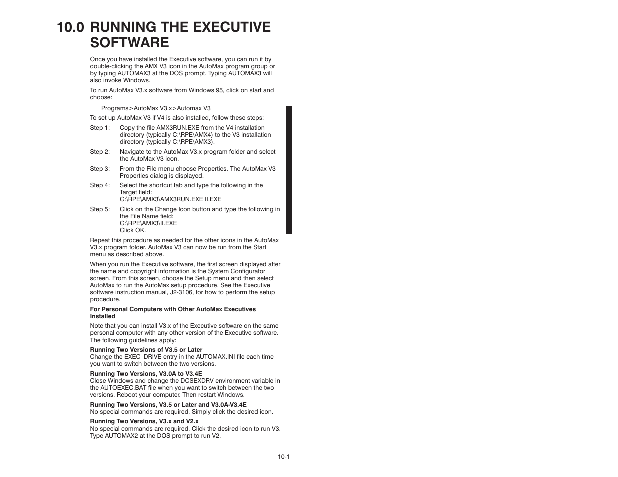 0 - running the executive software, 0 running the executive software | Rockwell Automation 57C600 AutoMax Programming Exec V3.8 (+ Regulators) Install User Manual | Page 27 / 30