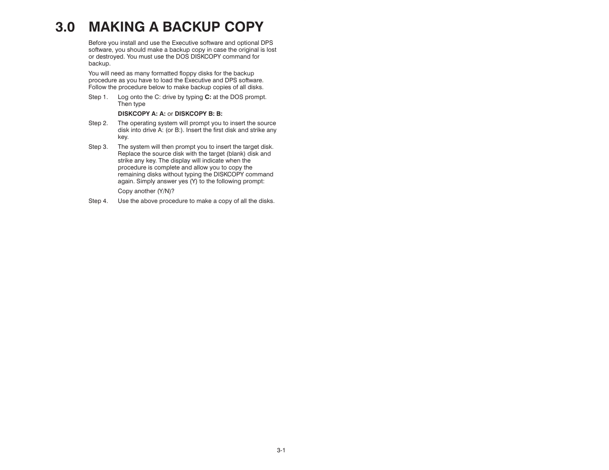 0 - making a backup copy, 0 making a backup copy | Rockwell Automation 57C600 AutoMax Programming Exec V3.8 (+ Regulators) Install User Manual | Page 9 / 30