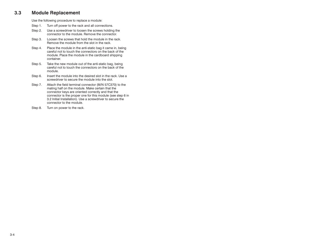 3 module replacement | Rockwell Automation 57C415 24V AC/DC Input Module User Manual | Page 14 / 34