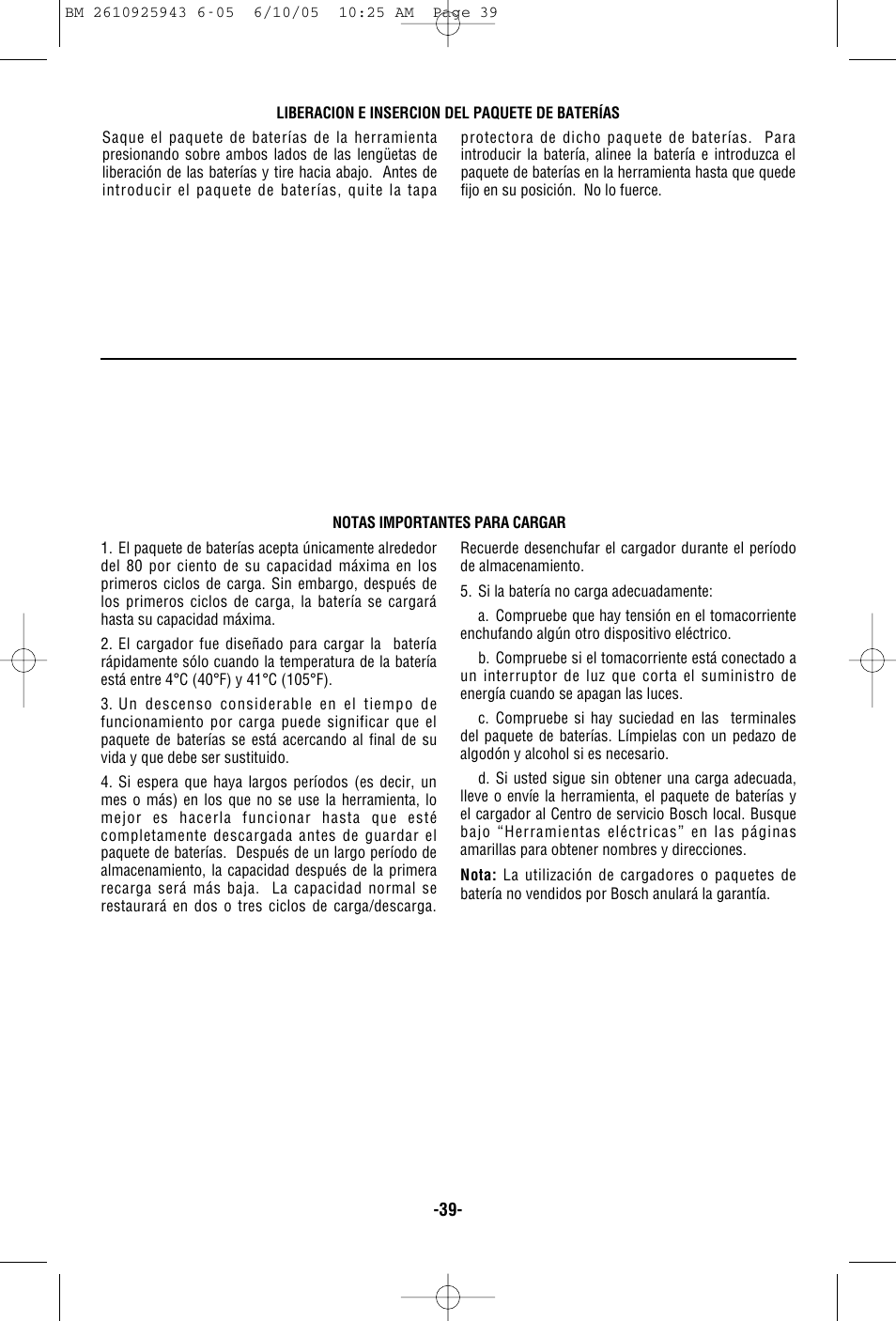 Bosch 52318 User Manual | Page 39 / 44