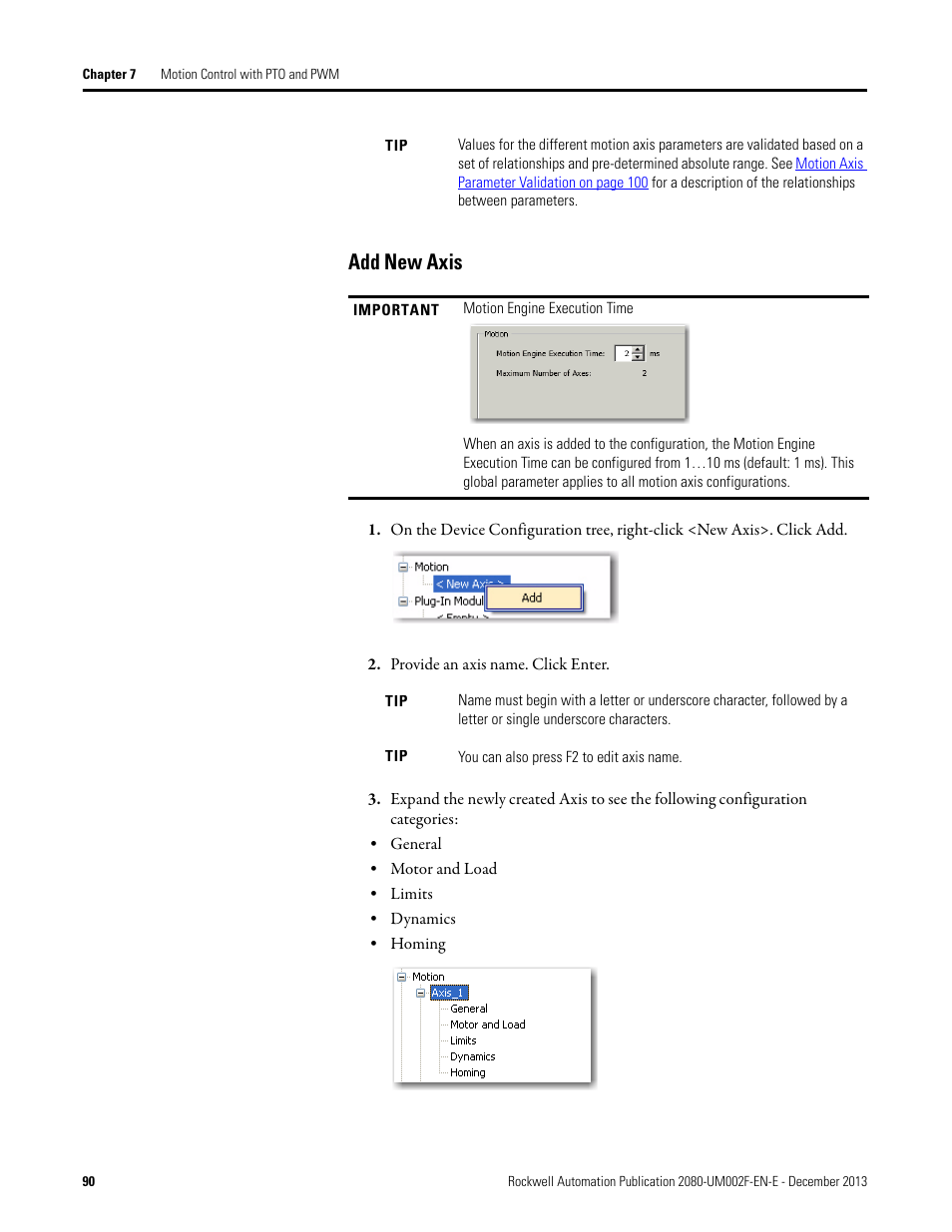 Add new axis | Rockwell Automation 2080-LC50 Micro830 and Micro850 Programmable Controllers User Manual User Manual | Page 104 / 270