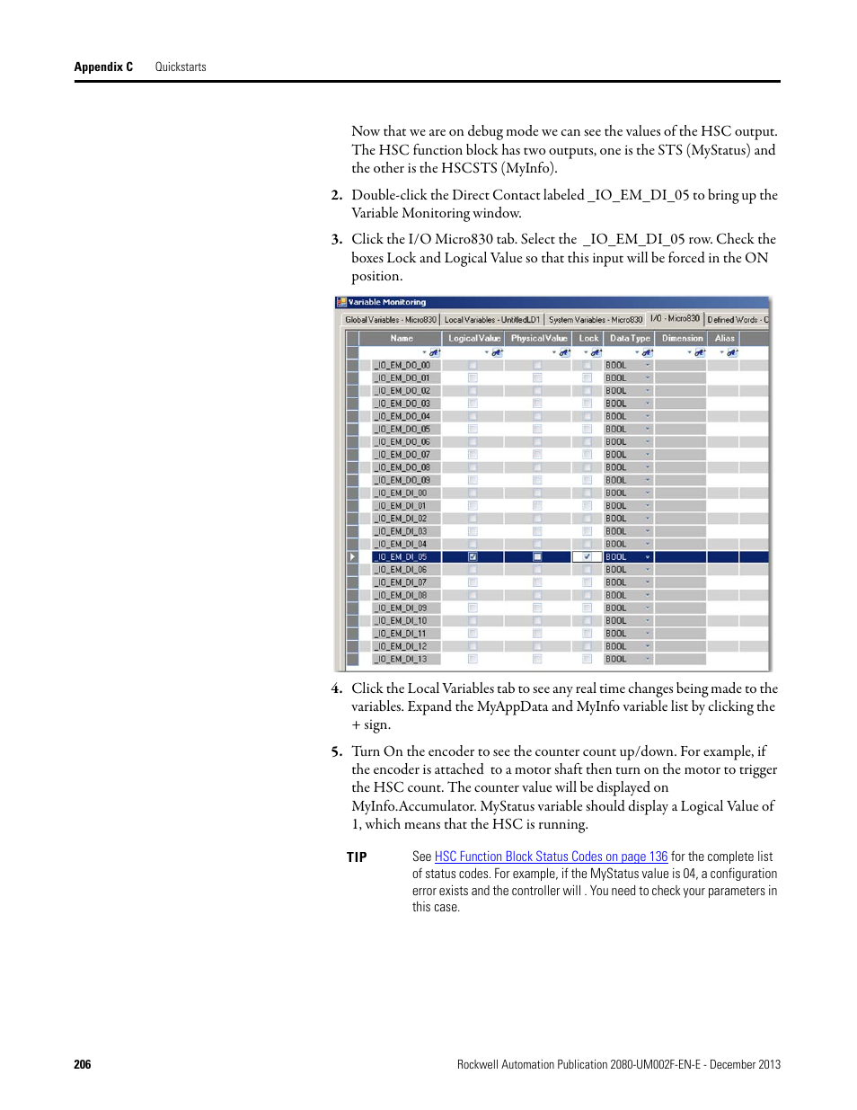 Rockwell Automation 2080-LC50 Micro830 and Micro850 Programmable Controllers User Manual User Manual | Page 222 / 270