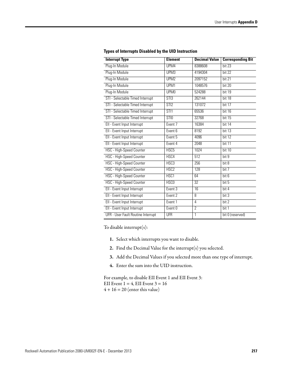 Rockwell Automation 2080-LC50 Micro830 and Micro850 Programmable Controllers User Manual User Manual | Page 233 / 270
