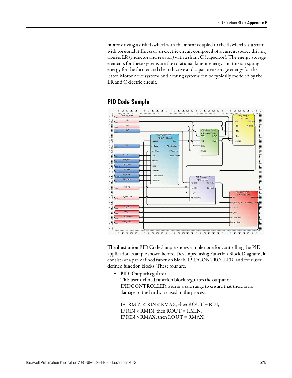 Pid code sample | Rockwell Automation 2080-LC50 Micro830 and Micro850 Programmable Controllers User Manual User Manual | Page 261 / 270