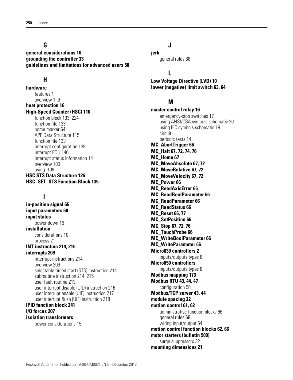Rockwell Automation 2080-LC50 Micro830 and Micro850 Programmable Controllers User Manual User Manual | Page 266 / 270