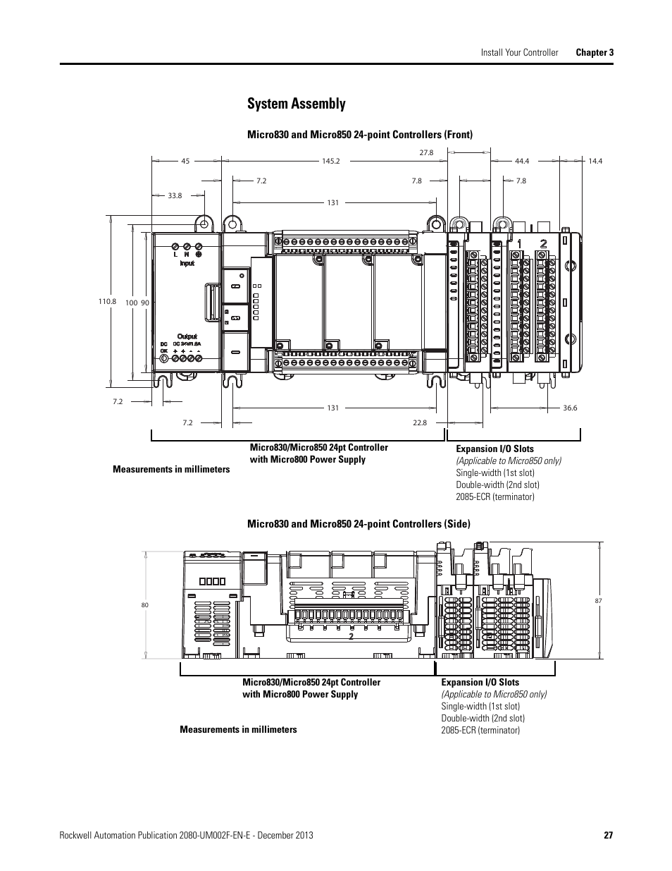 System assembly | Rockwell Automation 2080-LC50 Micro830 and Micro850 Programmable Controllers User Manual User Manual | Page 41 / 270
