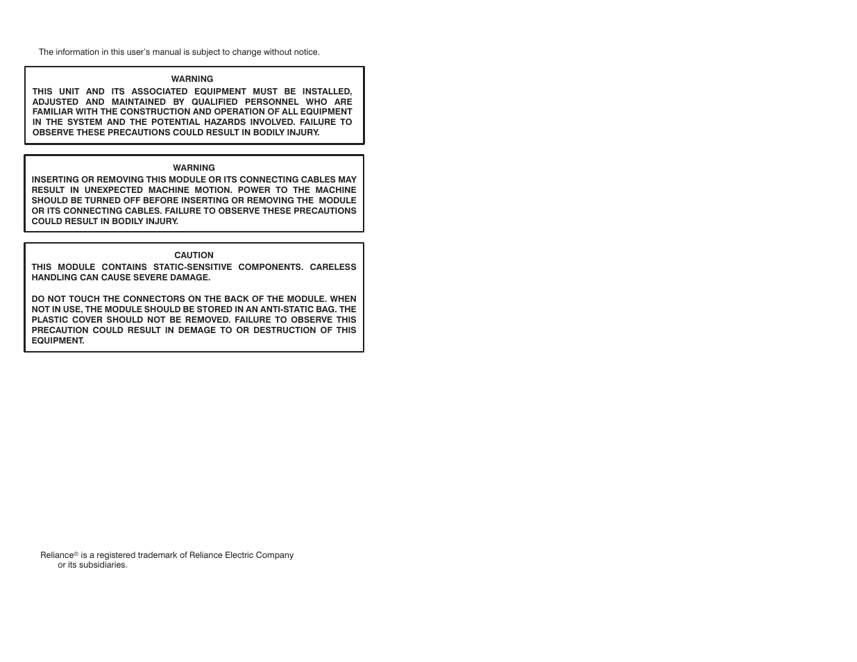 Warning notices | Rockwell Automation 57C400-1 115V AC/DC Input Module User Manual | Page 2 / 36