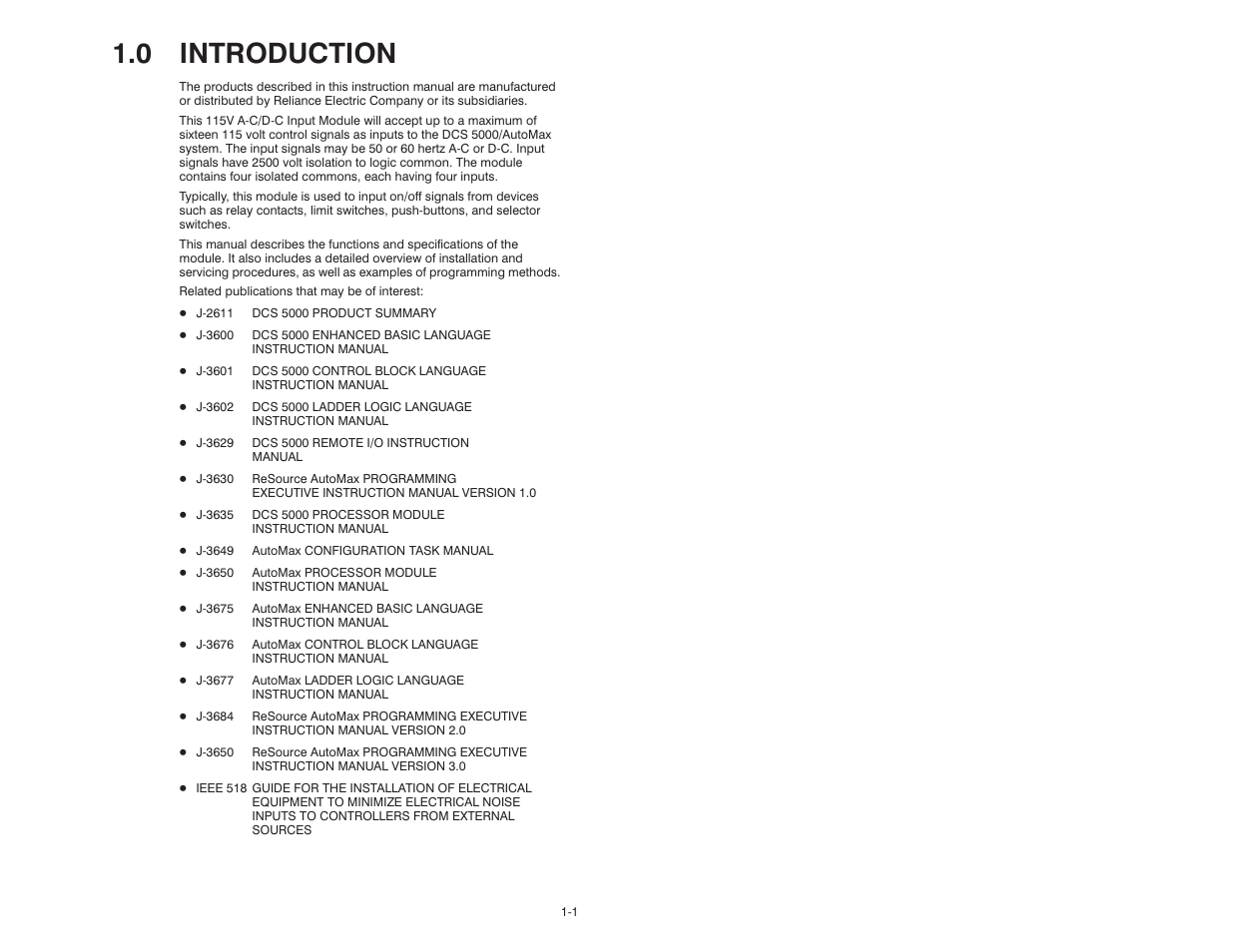 0 introduction | Rockwell Automation 57C400-1 115V AC/DC Input Module User Manual | Page 7 / 36