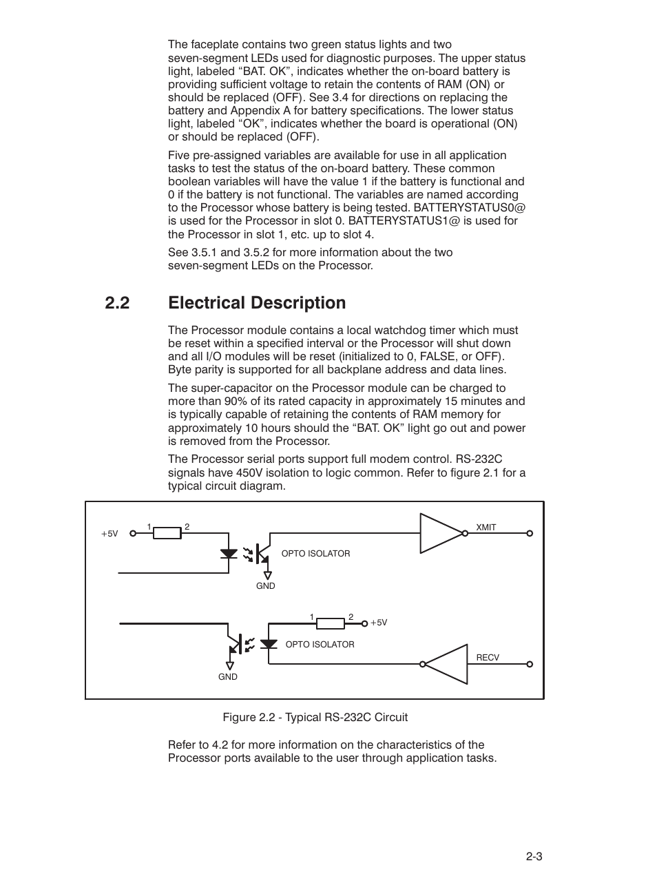 2 electrical description | Rockwell Automation 57C435 Processor Module, AutoMax User Manual | Page 13 / 60