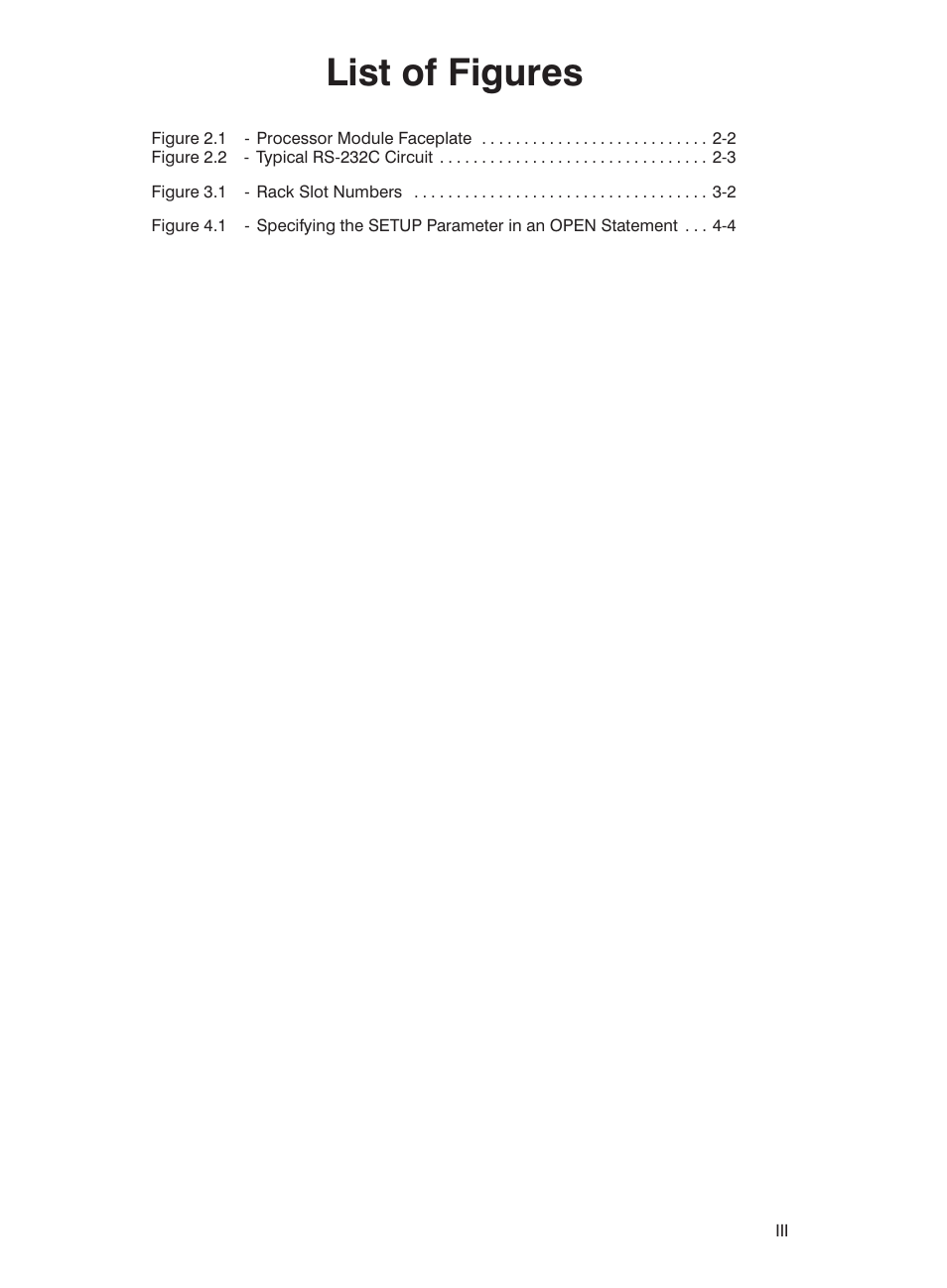 List of figures | Rockwell Automation 57C435 Processor Module, AutoMax User Manual | Page 5 / 60