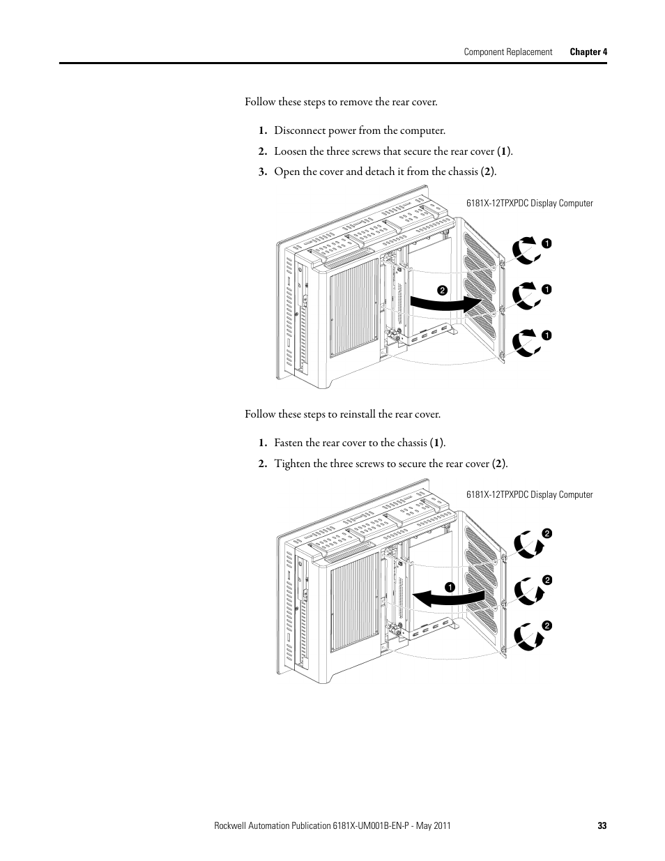 Rockwell Automation 6181X-12TPXPDC Industrial Integrated Computers for Hazardous Locations User Manual | Page 33 / 68