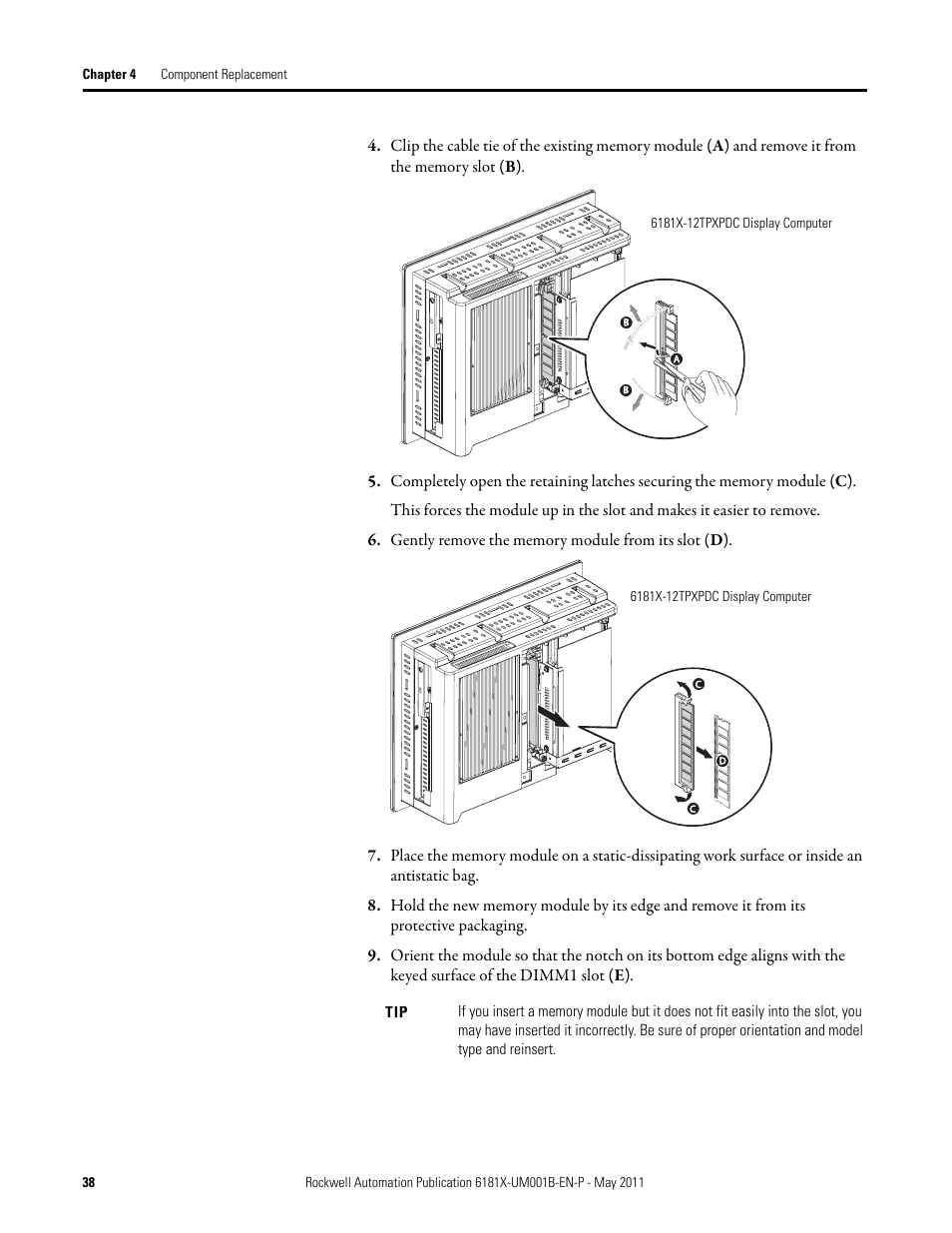 Rockwell Automation 6181X-12TPXPDC Industrial Integrated Computers for Hazardous Locations User Manual | Page 38 / 68