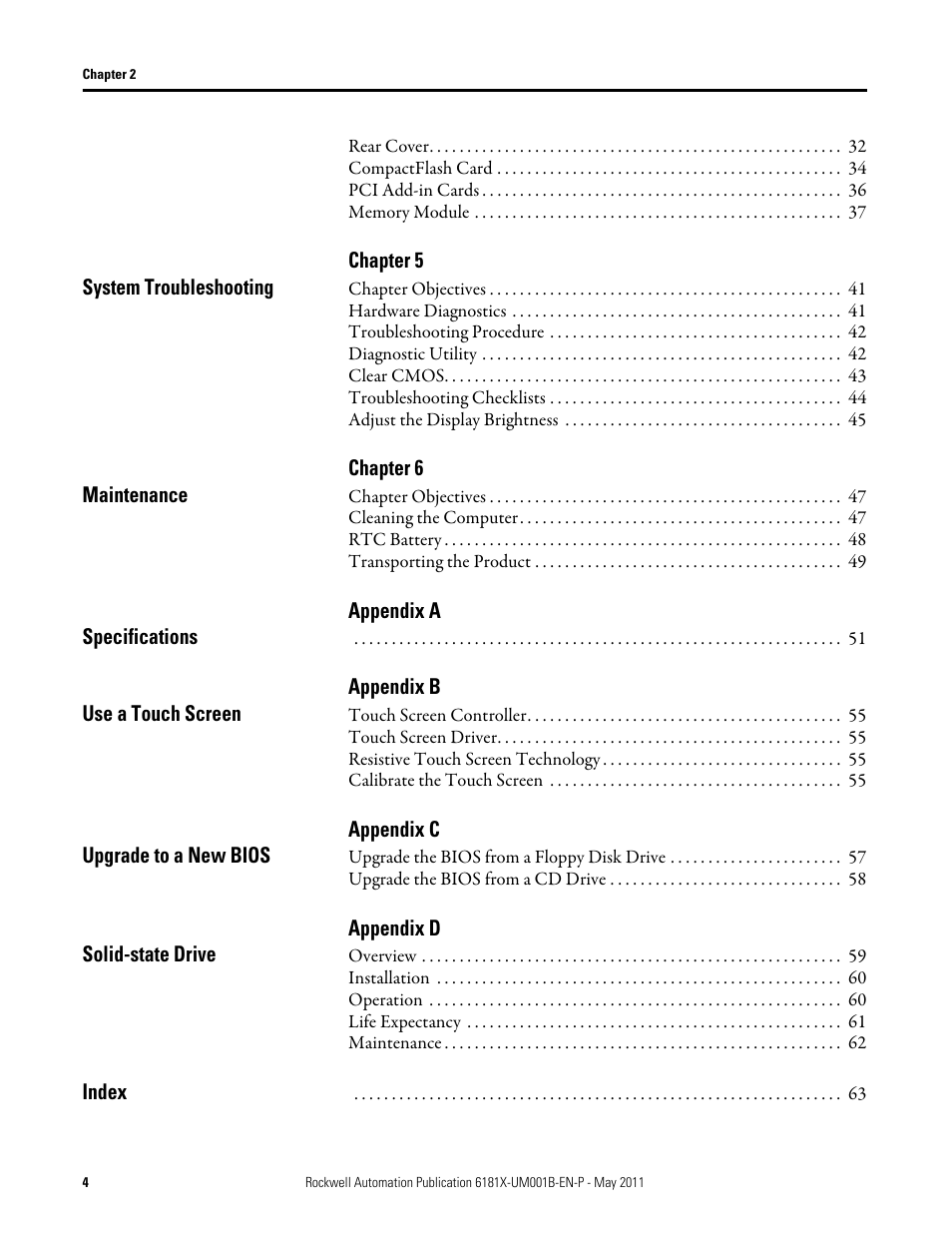 Rockwell Automation 6181X-12TPXPDC Industrial Integrated Computers for Hazardous Locations User Manual | Page 4 / 68