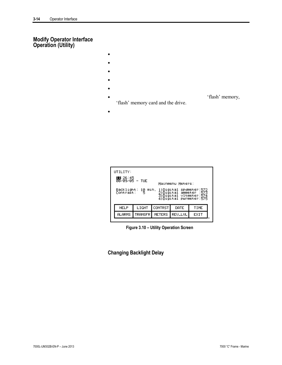 Modify operator interface, Operation (utility) | Rockwell Automation 7000L PowerFlex 7000 Medium Voltage AC Drive C Frame - Marine User Manual | Page 110 / 350