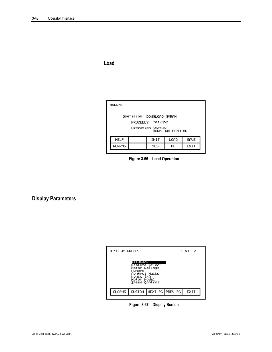 Display parameters | Rockwell Automation 7000L PowerFlex 7000 Medium Voltage AC Drive C Frame - Marine User Manual | Page 144 / 350