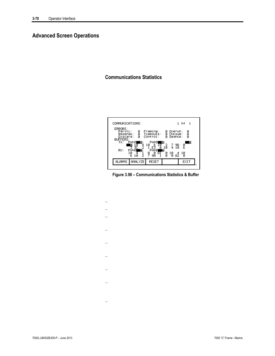 Advanced screen operations | Rockwell Automation 7000L PowerFlex 7000 Medium Voltage AC Drive C Frame - Marine User Manual | Page 166 / 350