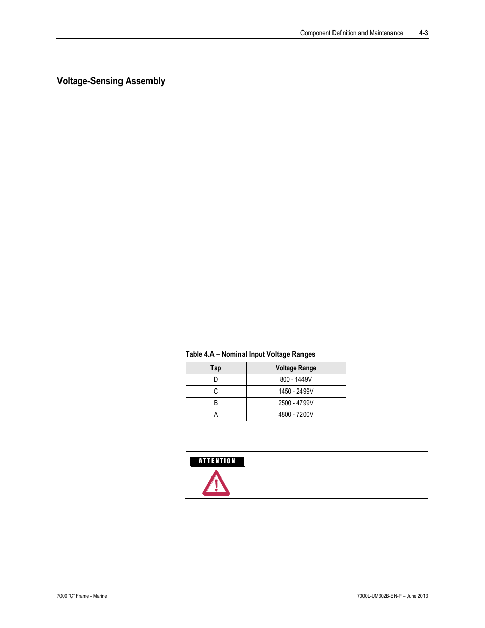 Voltage-sensing assembly | Rockwell Automation 7000L PowerFlex 7000 Medium Voltage AC Drive C Frame - Marine User Manual | Page 179 / 350