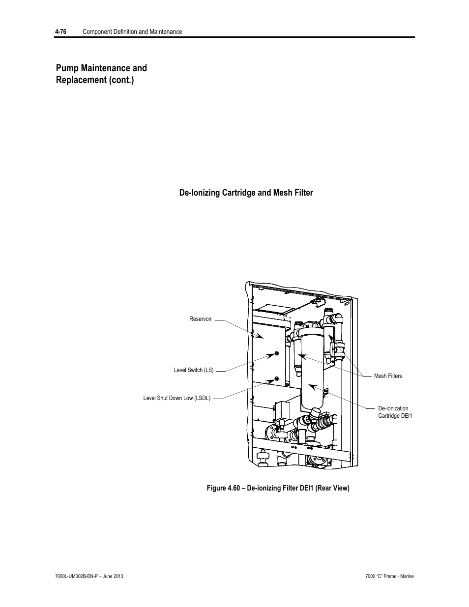 Pump maintenance and replacement (cont.) | Rockwell Automation 7000L PowerFlex 7000 Medium Voltage AC Drive C Frame - Marine User Manual | Page 252 / 350