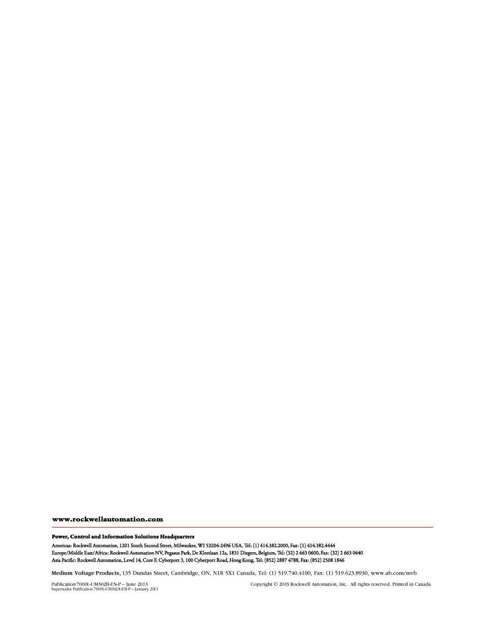 Rockwell Automation 7000L PowerFlex 7000 Medium Voltage AC Drive C Frame - Marine User Manual | Page 350 / 350