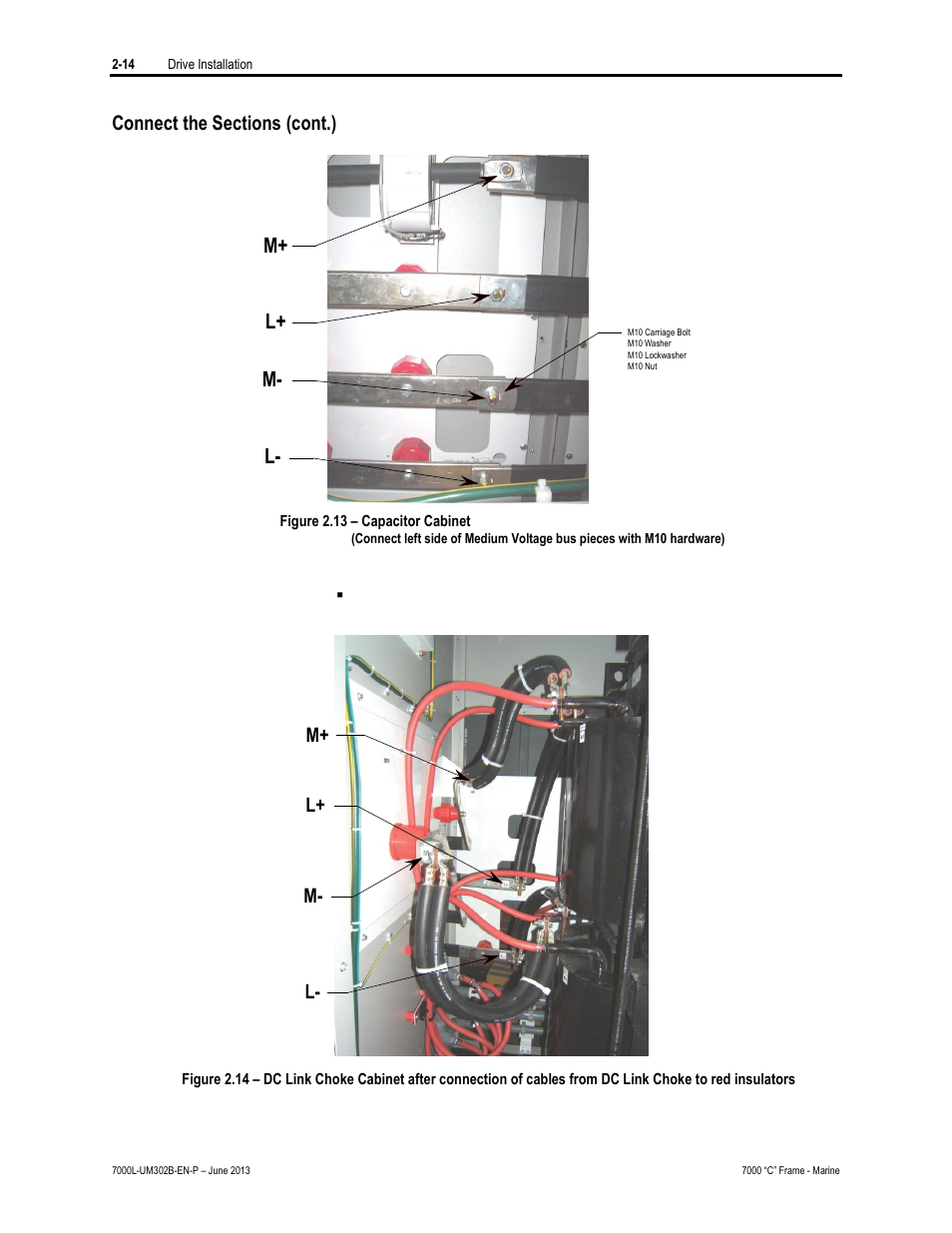 M+ l+ l- m, M+ l | Rockwell Automation 7000L PowerFlex 7000 Medium Voltage AC Drive C Frame - Marine User Manual | Page 44 / 350