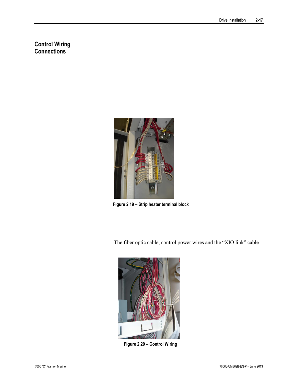Control wiring connections | Rockwell Automation 7000L PowerFlex 7000 Medium Voltage AC Drive C Frame - Marine User Manual | Page 47 / 350