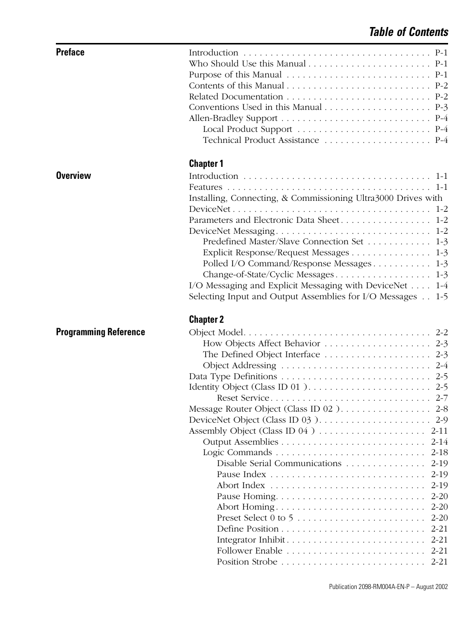 Rockwell Automation 2098-DSD-xxx Ultra3000 Digital Servo Drives with DeviceNet User Manual | Page 3 / 124