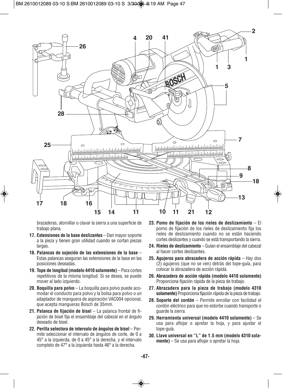 Bosch 4310 User Manual | Page 47 / 120