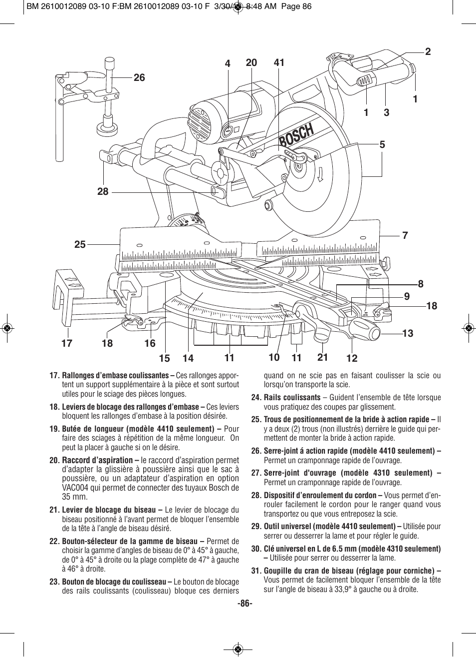Bosch 4310 User Manual | Page 86 / 120