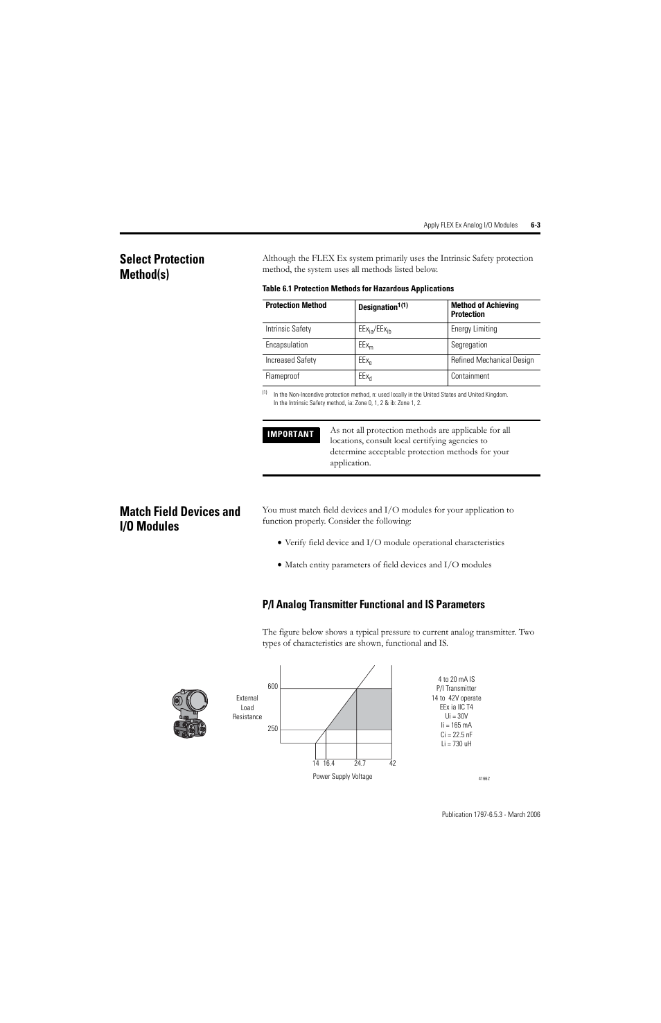 Select protection method(s), Match field devices and i/o modules | Rockwell Automation 1797-OE8H FLEX Ex HART Analog Modules User Manual User Manual | Page 101 / 196
